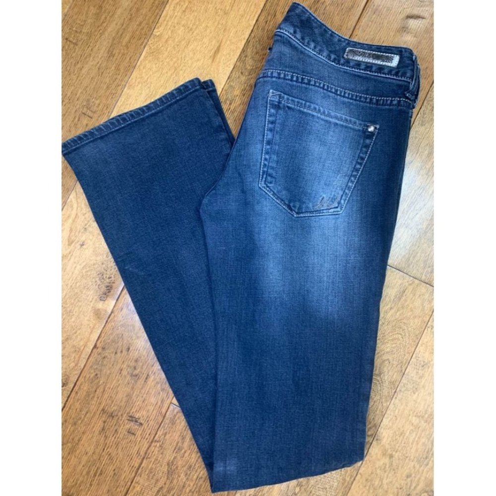 Express Stella Bootcut Dark Wash Low Rise Stretch Jeans Womens 4 LONG